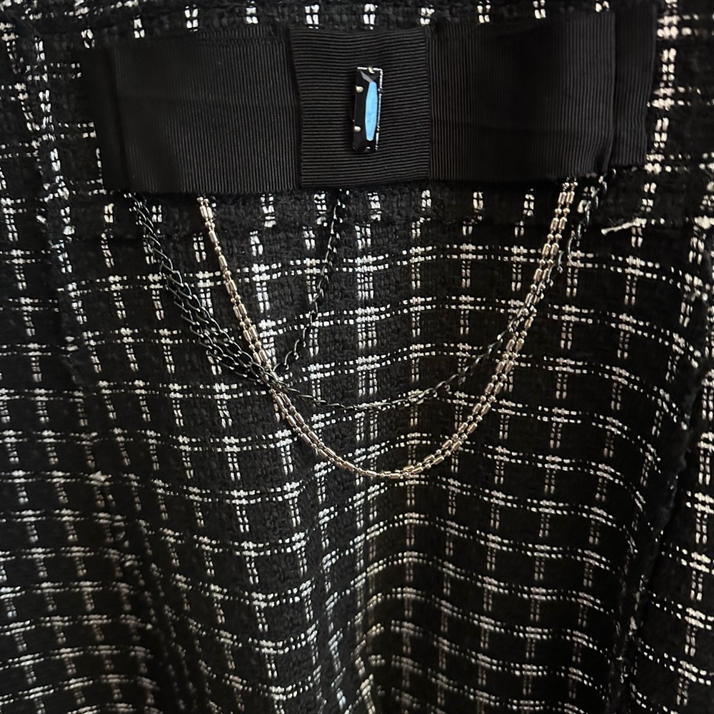 White House Black Market Black and White Checkered Blazer Size 14 - Picture 12 of 12